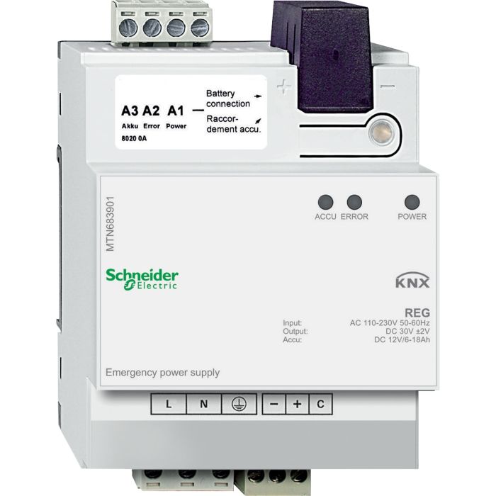 SCHNEIDER MTN683901 VOEDING NOODSTR KNX REG GS (1pc) main product photo
