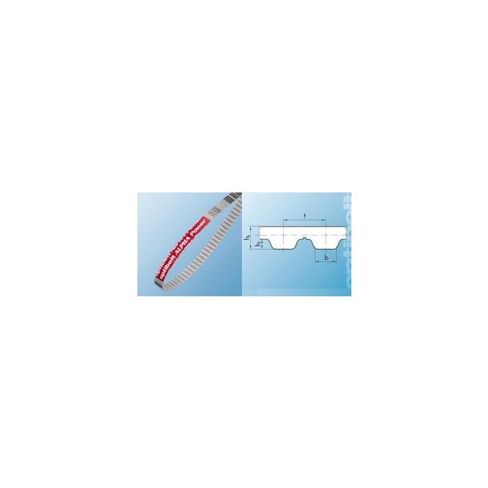 OPTIBELT DT5/750-20 T-150 ALPHA Power Grootvermogen dubbel getande tandriem uit polyurethaan (1pc) main product photo