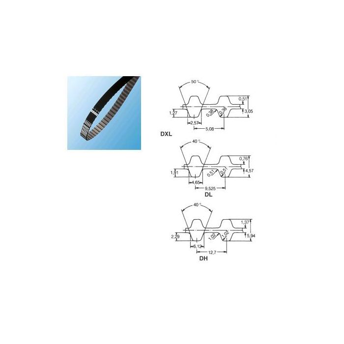 OPTIBELT 285DL075 T-76 ZR Dubbel getande tandriem (1pc) main product photo