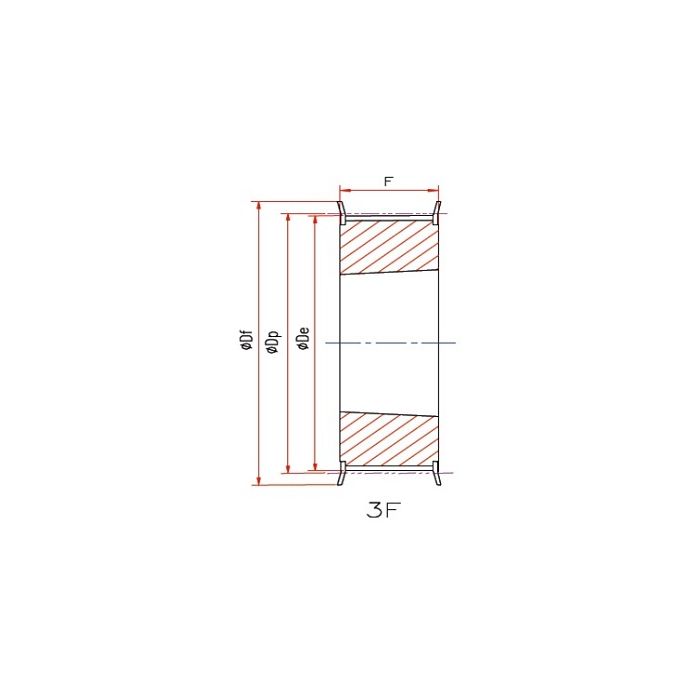 CONTI 8M-30S-36-TL1610 3F Tandriemschijf SynchroChain / PolyChain (C45) (C8M-30S-36-TL1610) (1pc) main product photo