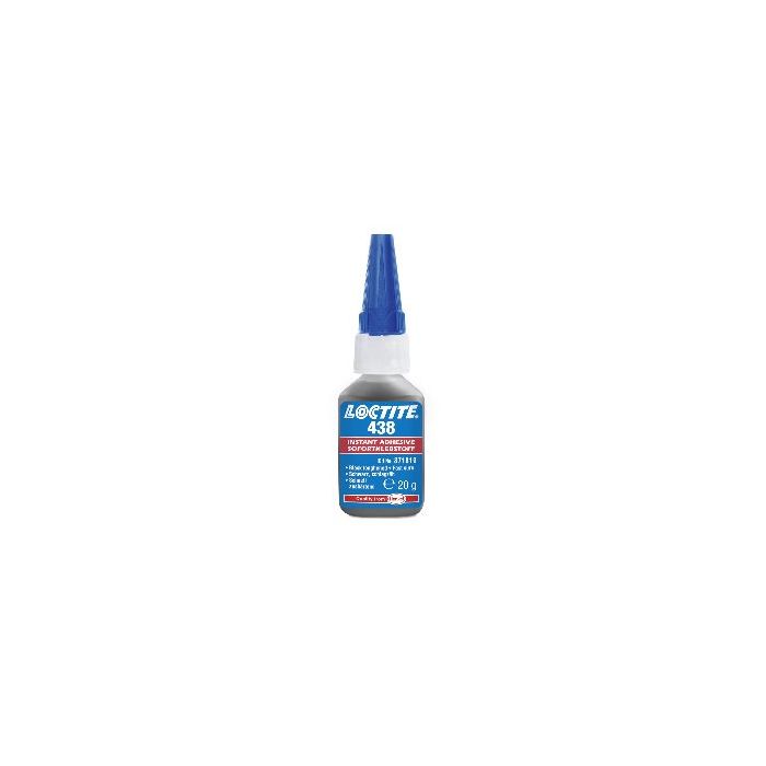 LOCTITE 438 20gr Snellijm - Ca Adhesive - taai - rubbergevuld (zwart) (1pc) main product photo