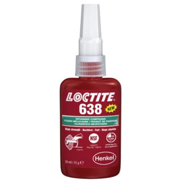 • Article: 638 50ml Cilindrische bevestiging, sterk, algemeen gebruik • Manufacturer: Loctite • Condition: New • Price: Attractive!